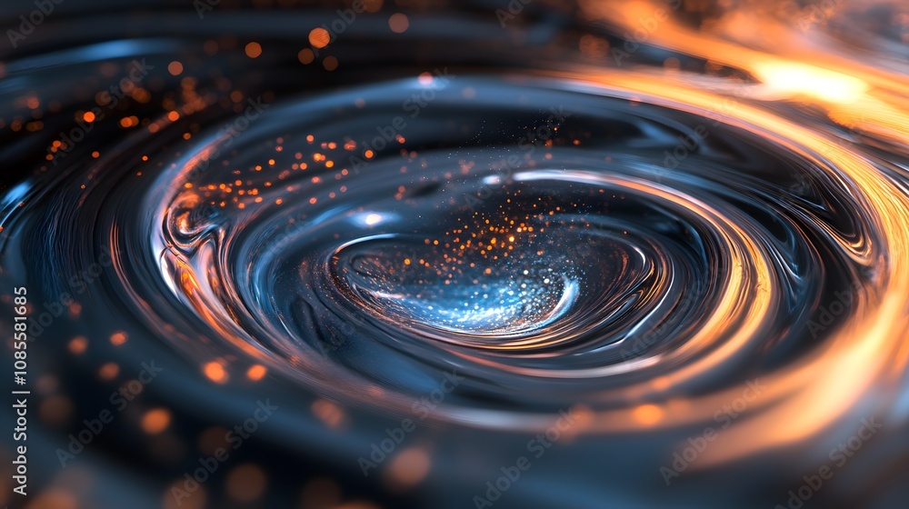 A swirling vortex of light and energy, blending blues and oranges, creating a mesmerizing, dynamic visual effect. A swirling vortex of light and energy, blending blues and oranges, creating a mesmerizing, dynamic visual effect.