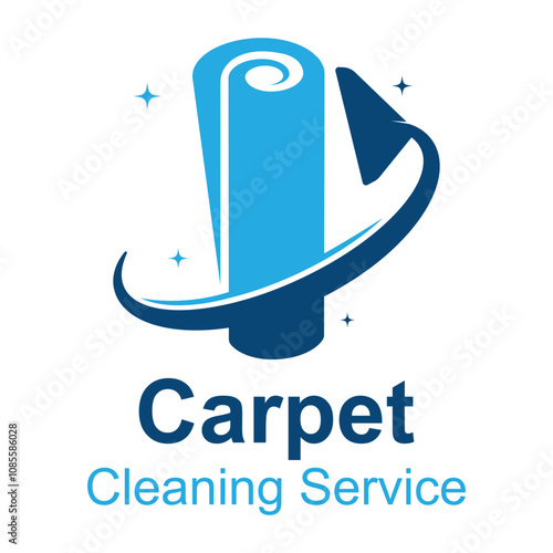 Clean carpet logo vector. Interiors cleaning service business logo template