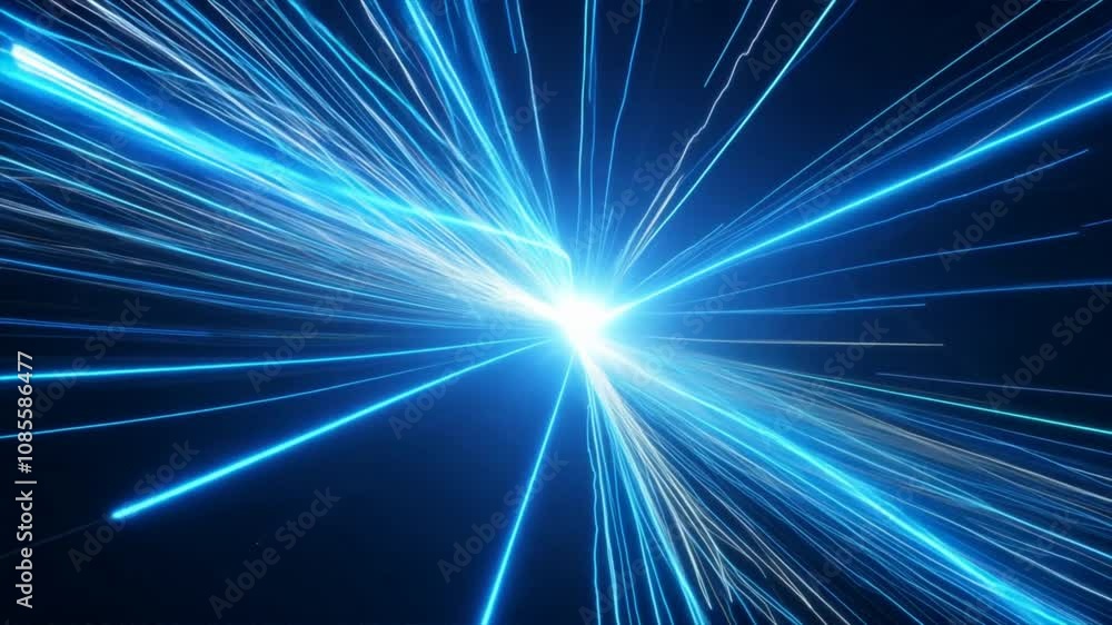 Dynamic Blue Rays of Light Vibrant Abstract Journey Through Radiant Energy Dynamic Blue Rays of Light Vibrant Abstract Journey Through Radiant Energy