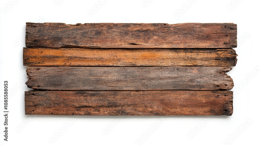 Fototapeta premium A rustic wooden panel with varying shades of brown and texture, showcasing natural wood grain and weathered surfaces.