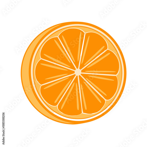 Orange flat vector illustration