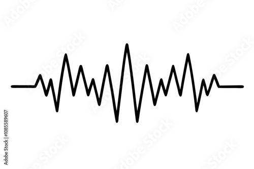 Sound wave icon, Sound wave audio vector, Sound wave sign