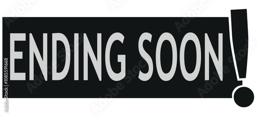  Ends soon vector icon background. 