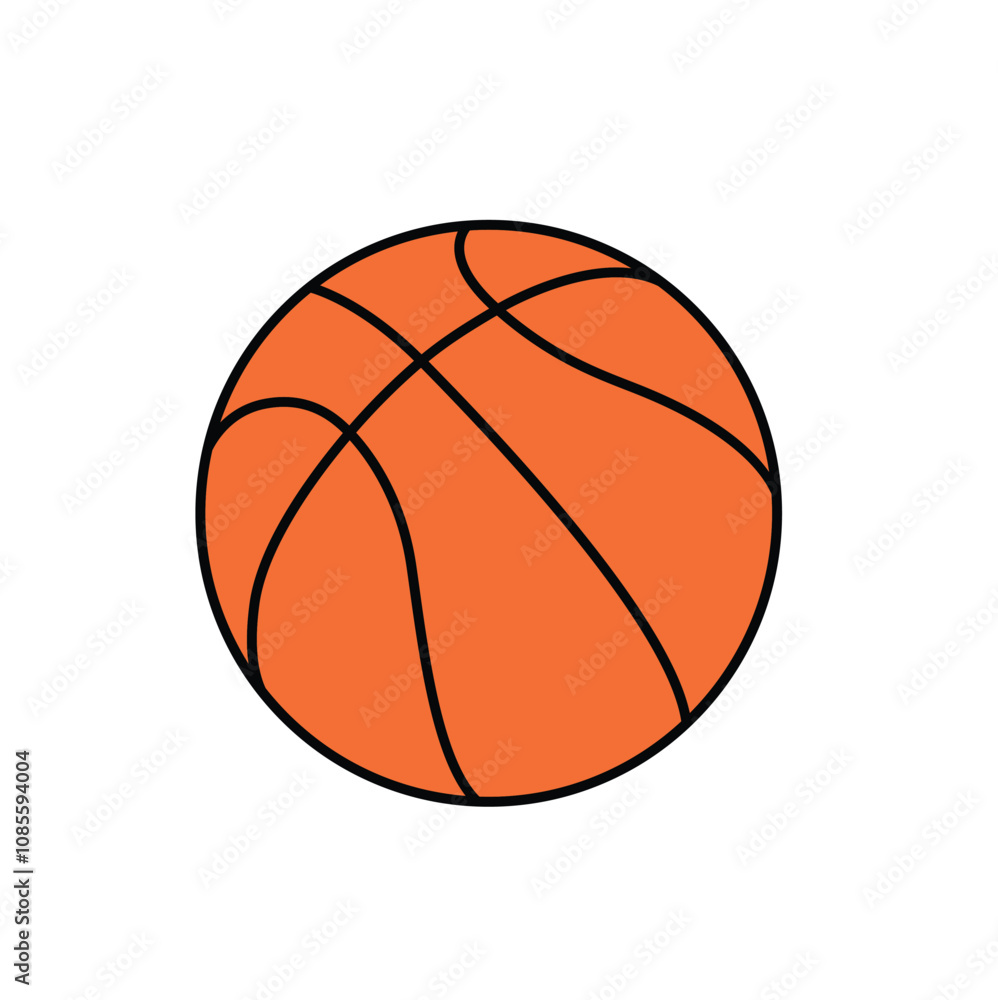 Basketball ball or Basketball icon for sports apps and websites. Vector illustration Basketball ball or Basketball icon for sports apps and websites. Vector illustration