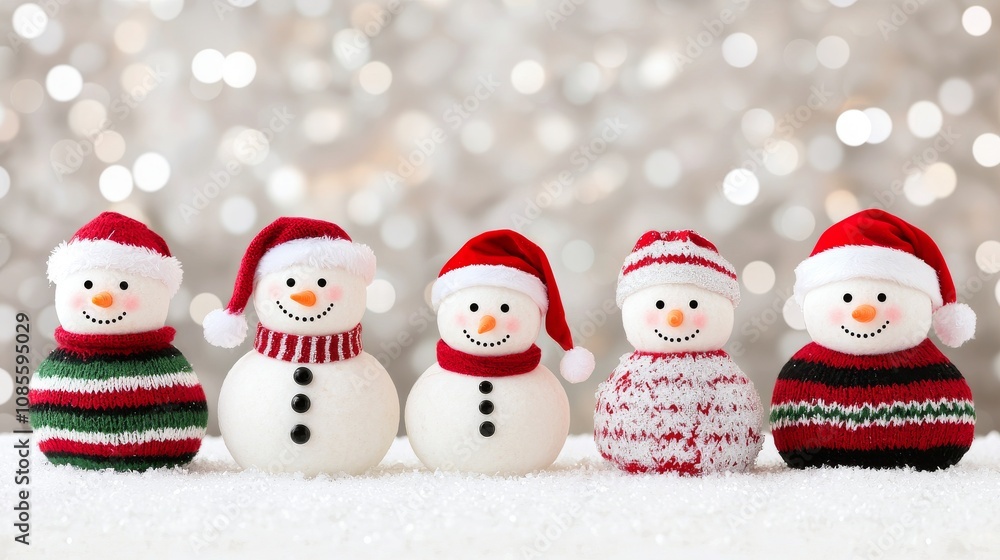 Charming Winter Scene Featuring Festive Snowmen Holiday Celebration Indoor Decor Joyful Atmosphere Close-Up View Christmas Spirit Charming Winter Scene Featuring Festive Snowmen Holiday Celebration Indoor Decor Joyful Atmosphere Close-Up View Christmas Spirit