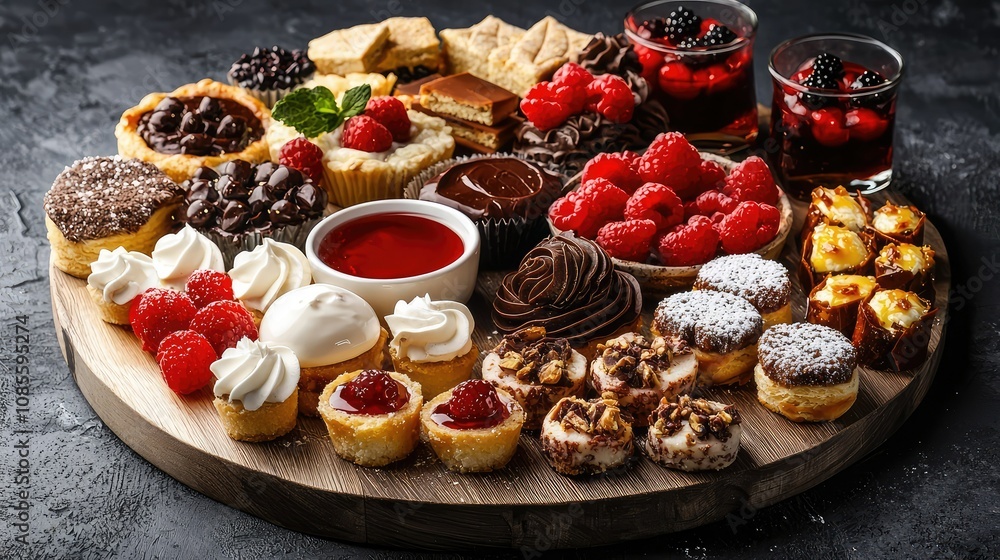 Exquisite Dessert Platter with Variety of Treats Exquisite Dessert Platter with Variety of Treats