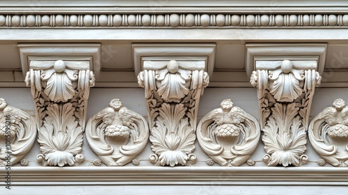 Detailed Examination of Architectural Frieze and Entablature photo