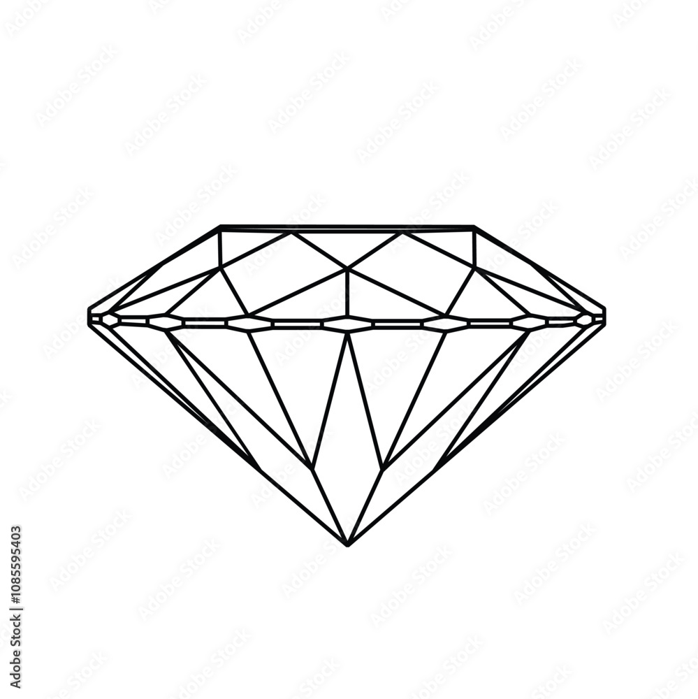Diamond icon vector. diamond gems vector icon