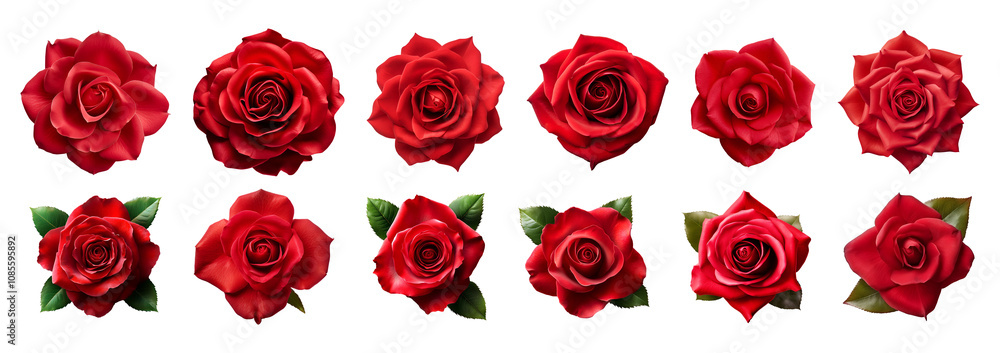 Red roses with green leaf set isolated on transparent background clipping path, Png file for graphic resources floral, flowers petals, petal, Red roses with green leaf set isolated on transparent background clipping path, Png file for graphic resources floral, flowers petals, petal,
