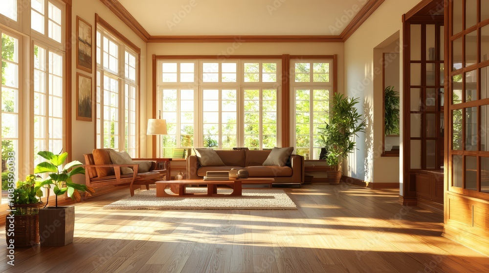 Bright and Airy Open Living Room Design