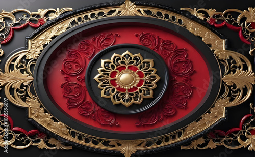 background with gold ornament.
