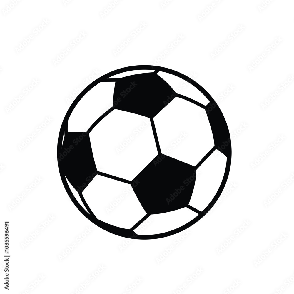 Soccer ball or football icon for sports apps and websites. Vector illustration. Soccer ball or football icon for sports apps and websites. Vector illustration.