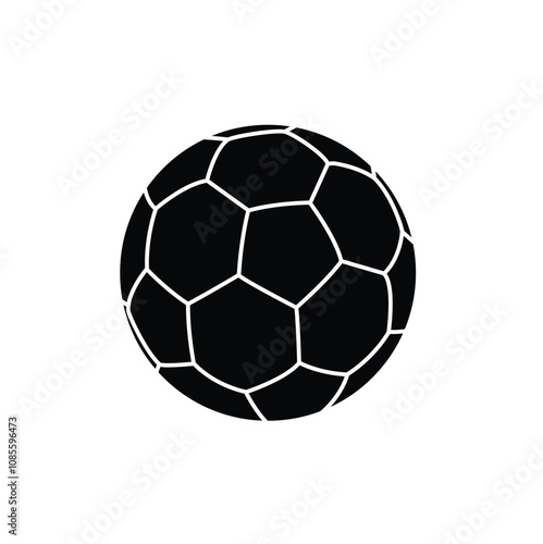 Soccer ball or football icon for sports apps and websites. Vector illustration.