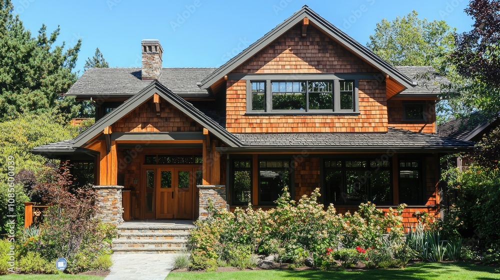 Beautiful Wooden Home with Shingle Siding and Trim Beautiful Wooden Home with Shingle Siding and Trim
