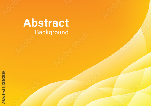 abstract background orange color gradient with flowing curves elements vector illustration template