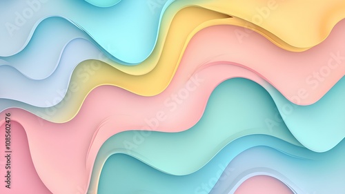 3D abstract paper art style. abstract colorful background