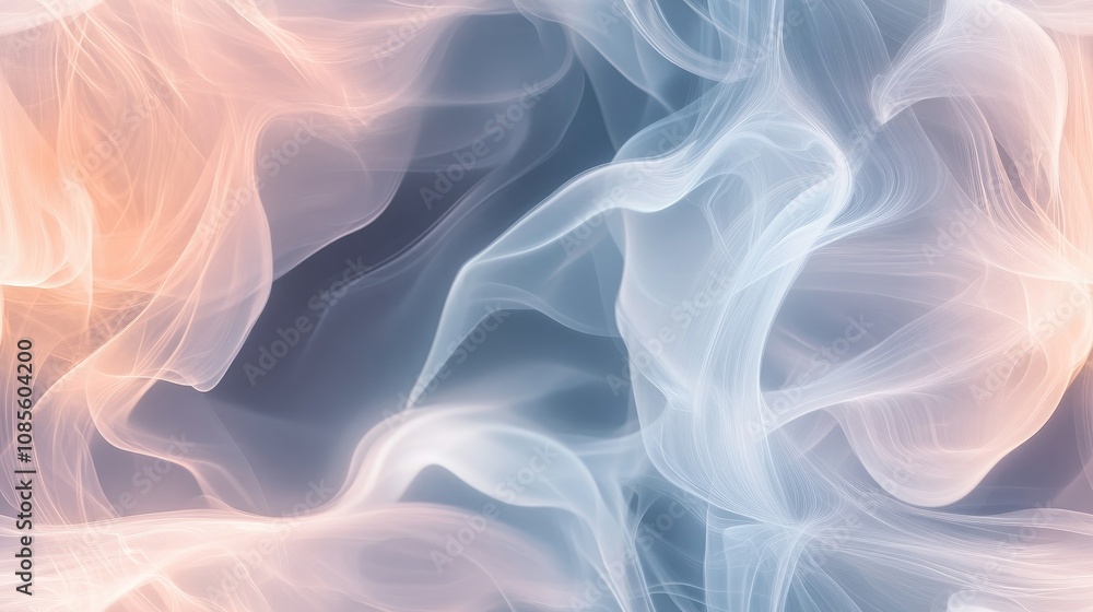 Fototapeta premium Seamless abstract pattern resembling fog and smoke with dynamic light interactions ideal for creative design projects