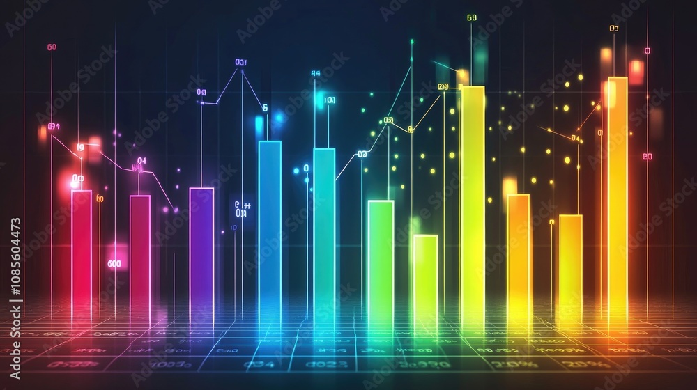 Colorful Graphs and Data Visualizations Representing Growth and Trends in Business Performance and Market Analysis for Presentations and Reports Colorful Graphs and Data Visualizations Representing Growth and Trends in Business Performance and Market Analysis for Presentations and Reports