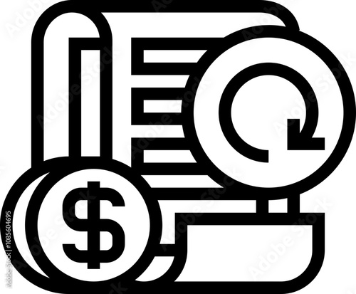 Recurring Invoice Line Icon
