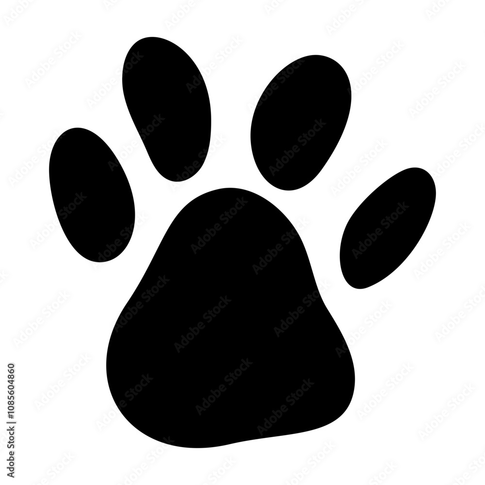 Paw Print Isolated On White Paw Print Isolated On White