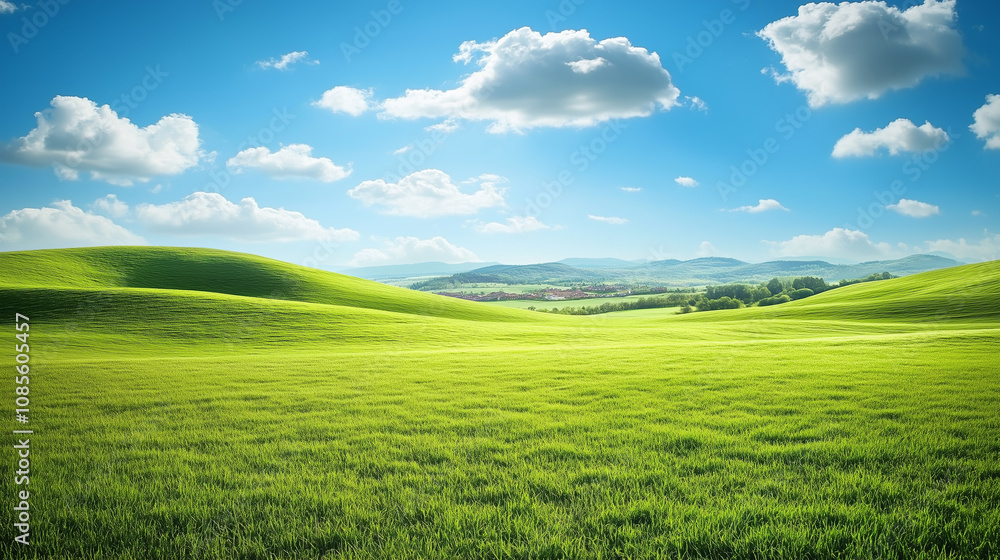 Fototapeta premium Extreme green grass and sky