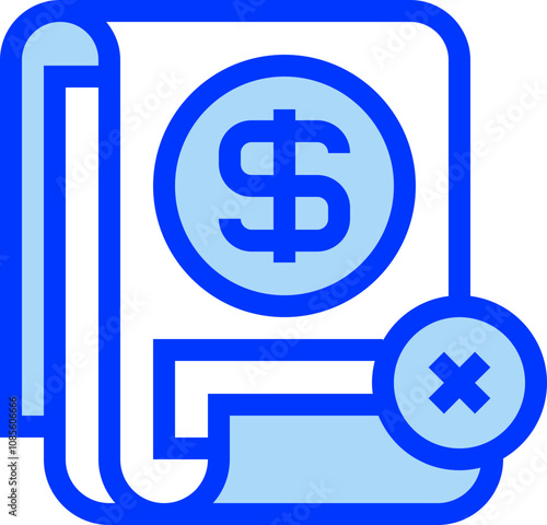 Invoice Reject Filled Line Icon