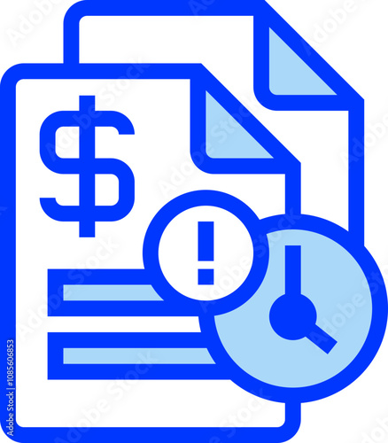 Payment Overdue Filled Line Icon