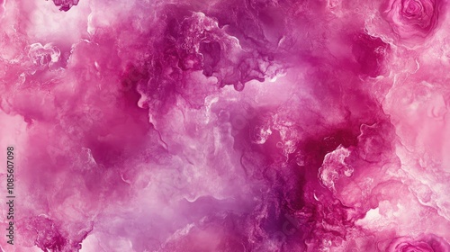 Wallpaper Mural Seamless rose patterned texture with pink tie dye effects ideal for feminine apparel and decor Torontodigital.ca