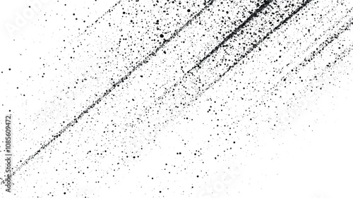 Grunge background black and white. Texture of chips, cracks, scratches, scuffs, Subtle halftone grunge urban texture vector. Distressed overlay texture.