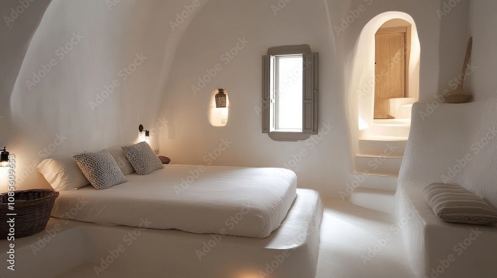 Cozy and Modern White Bedroom Retreat with Soft Textures, Natural Light, Minimalist Design, and Inviting Atmosphere Perfect for Relaxation and Restful Sleep Cozy and Modern White Bedroom Retreat with Soft Textures, Natural Light, Minimalist Design, and Inviting Atmosphere Perfect for Relaxation and Restful Sleep