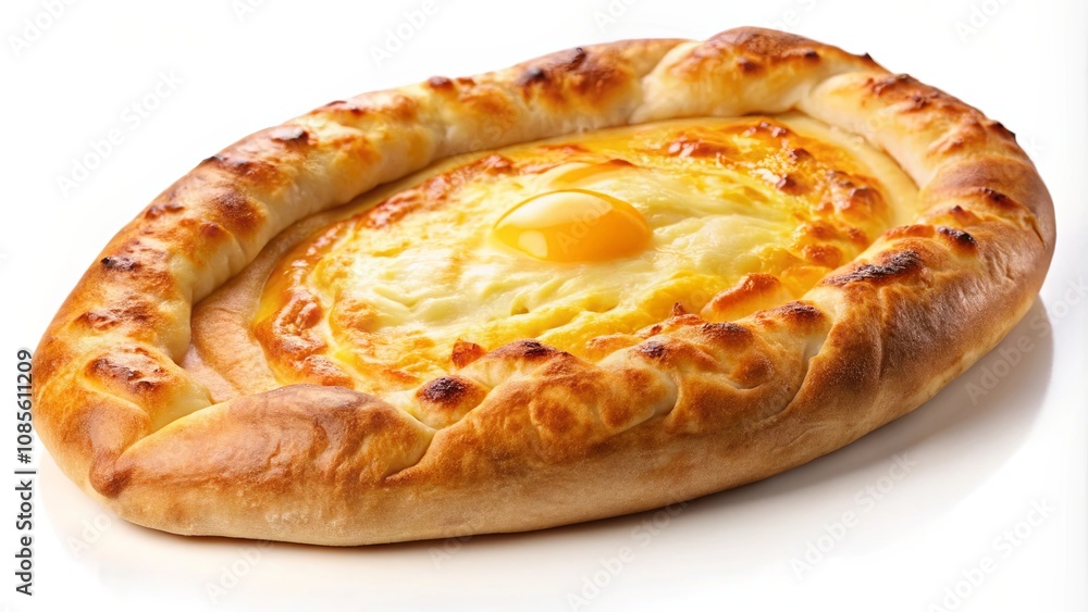 Golden Brown Crust Encases Gooey Cheese and a Sunny-Side Up Egg