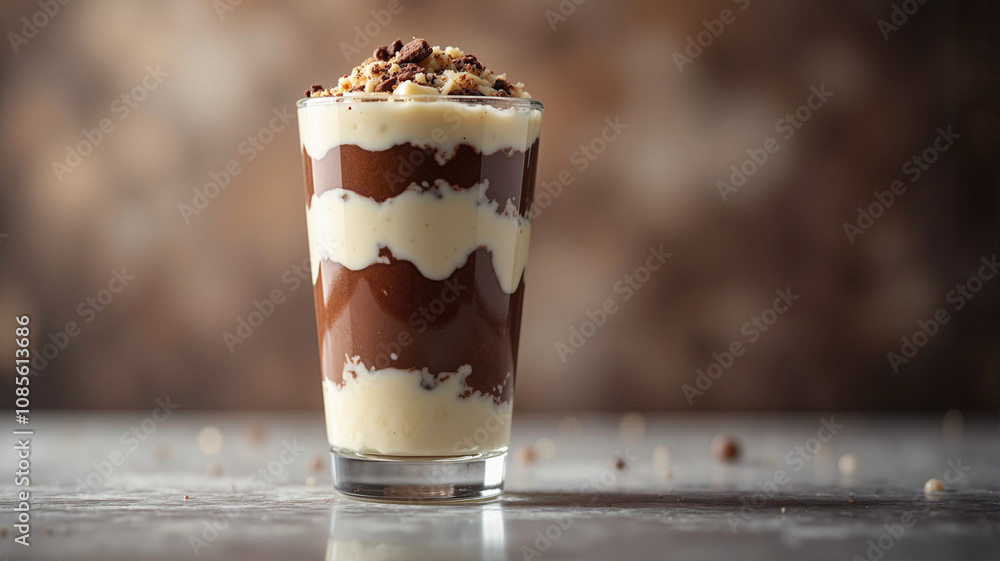 Decadent chocolate trifle dessert in glass - perfect for food blogs, recipe websites, dessert menus, and indulgent treat presentations (186 characters) Decadent chocolate trifle dessert in glass - perfect for food blogs, recipe websites, dessert menus, and indulgent treat presentations (186 characters)