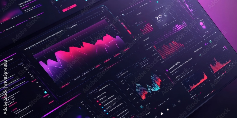 Advanced 3D dashboard interface featuring futuristic charts with glowing transitions, Advanced 3D dashboard interface featuring futuristic charts with glowing transitions,