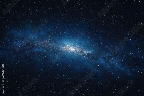 Abstract starfield with blank space in the center, ready for custom logos, galaxy graphic, deep space