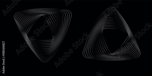 Letter L and M triangle geometric symbol simple logo vector