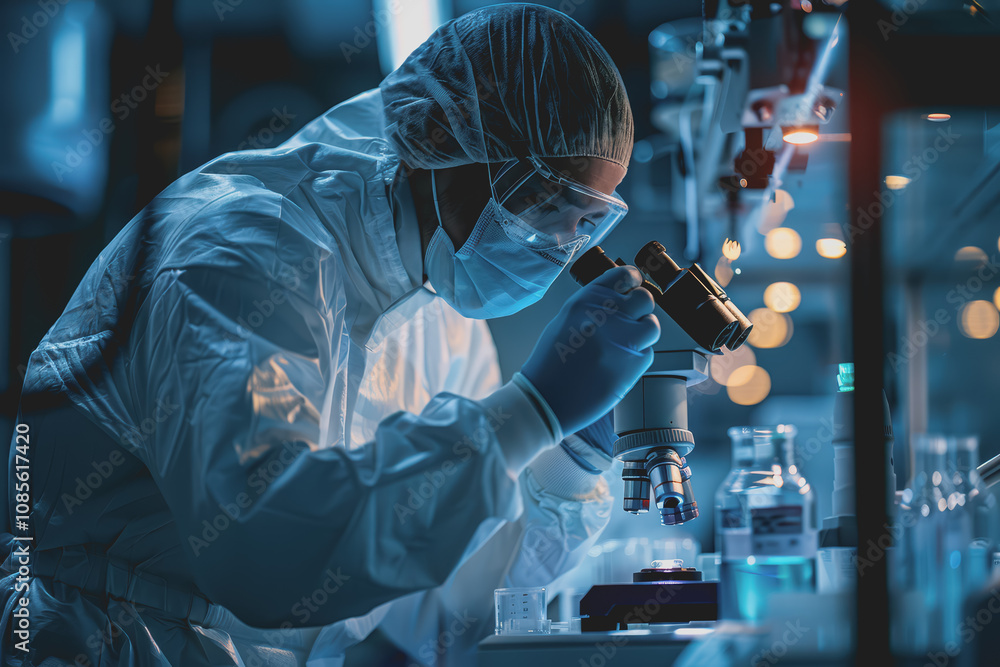 Medical service, laboratory doing tests Surrounded by laboratory equipment and samples. Medical service, laboratory doing tests Surrounded by laboratory equipment and samples.