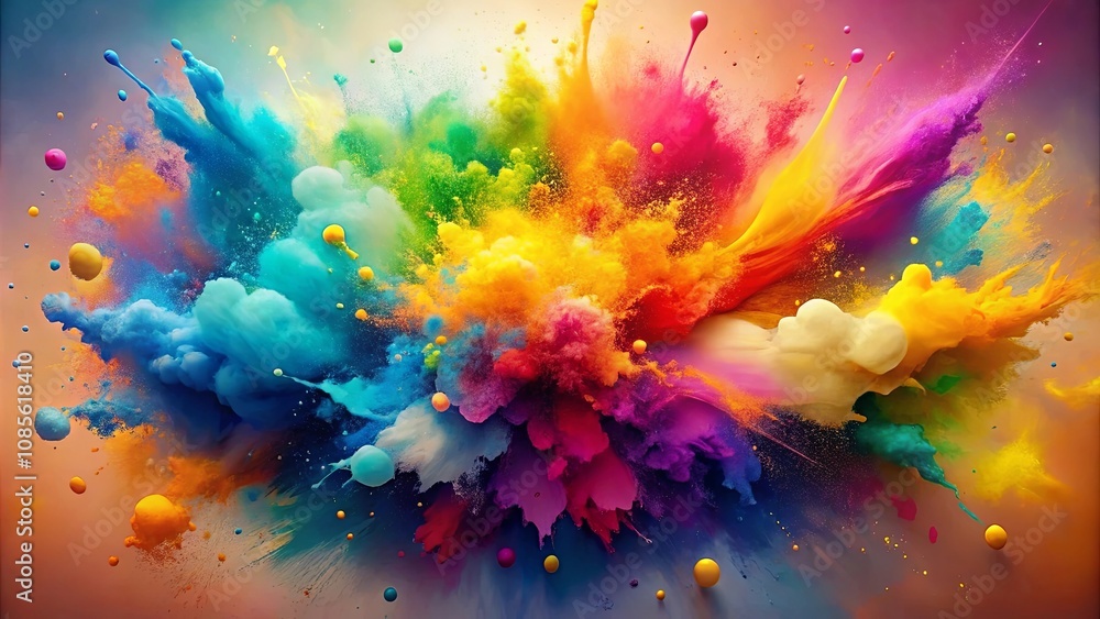 A Vivid Explosion of Color and Movement, Capturing the Essence of Unbridled Creativity and Artistic Expression A Vivid Explosion of Color and Movement, Capturing the Essence of Unbridled Creativity and Artistic Expression
