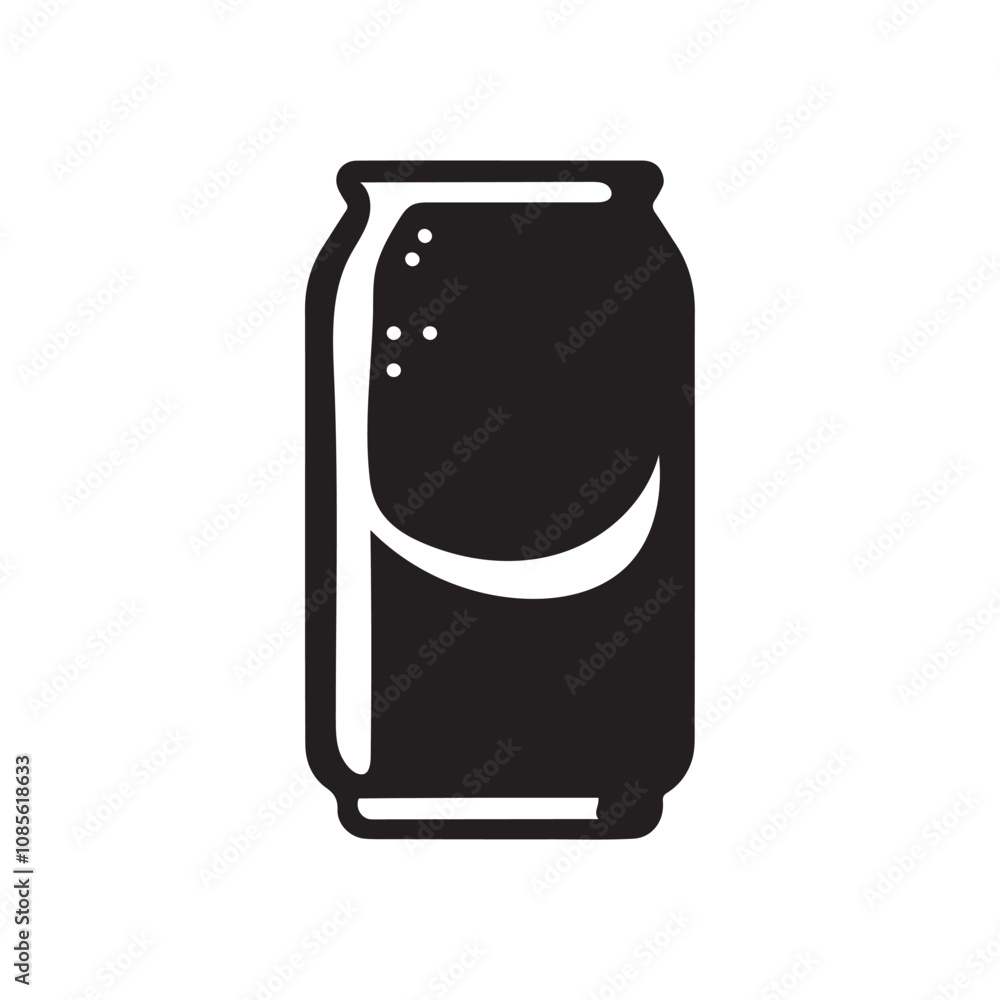 Fototapeta premium Beer, soda can icon Soda Drink icon Drink can silhouette vector isolated on white background