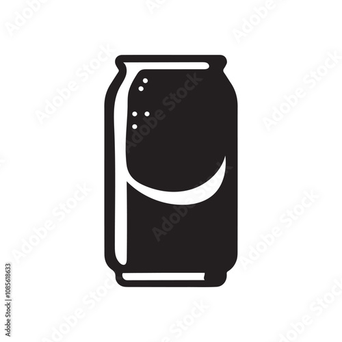 Beer, soda can icon Soda Drink icon Drink can silhouette vector isolated on white background