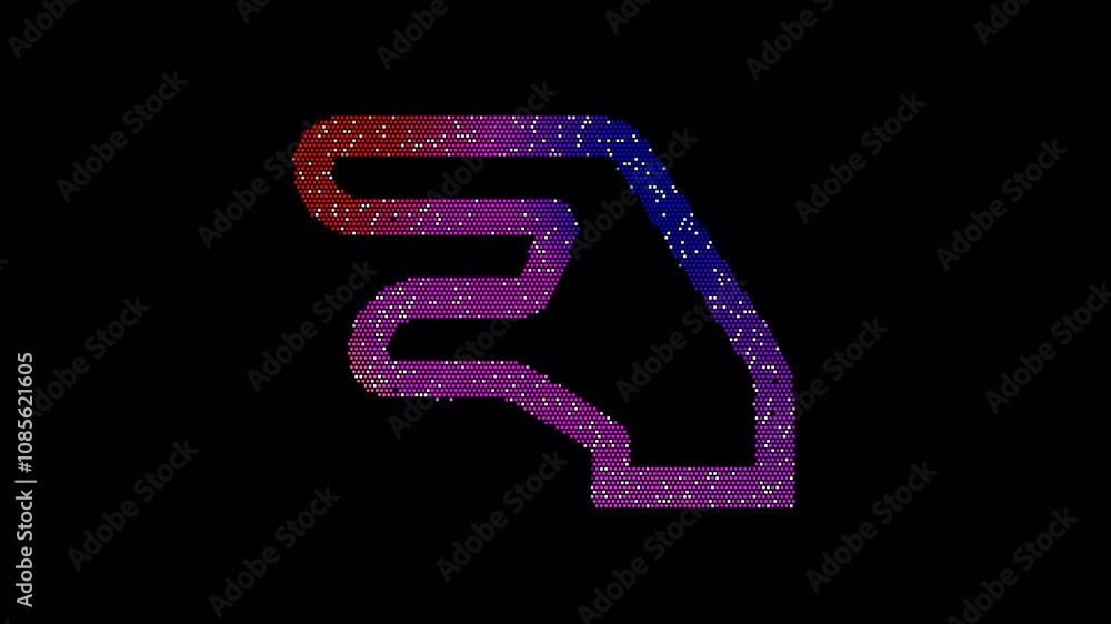 Icon hand lizard is made up of LED square shapes that shimmer and flicker. There are black dead diodes. In-Out looped. Alpha BW at the end Icon hand lizard is made up of LED square shapes that shimmer and flicker. There are black dead diodes. In-Out looped. Alpha BW at the end
