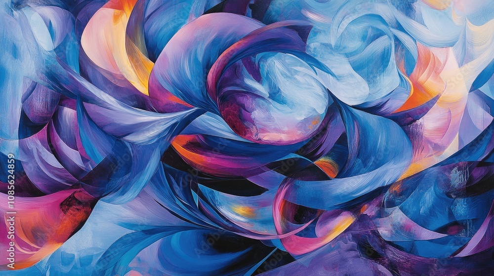 Abstract Colorful Swirls: A Beautiful Blend of Blue, Purple, and Pink Hues Creating an Energetic and Vibrant Artistic Composition for Modern Design Abstract Colorful Swirls: A Beautiful Blend of Blue, Purple, and Pink Hues Creating an Energetic and Vibrant Artistic Composition for Modern Design