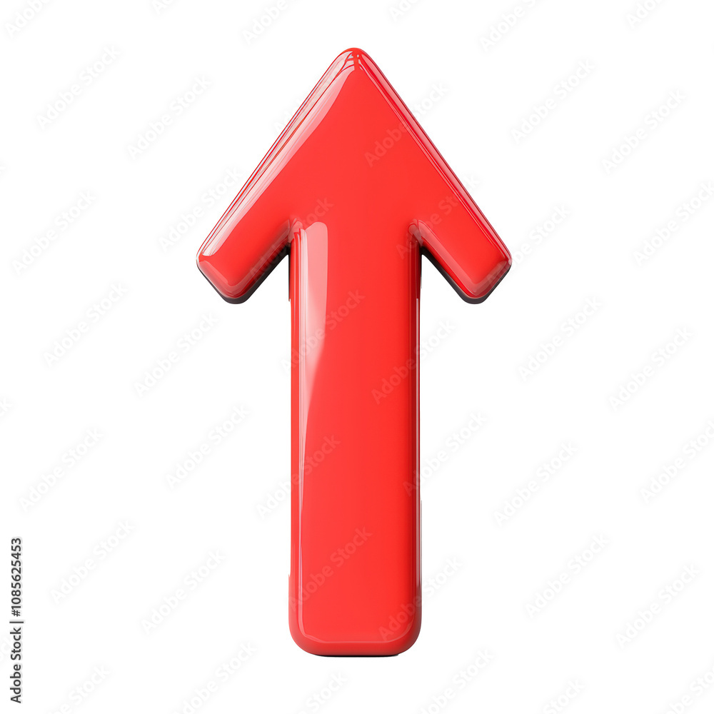 Red arrow pointing up isolated on transparent background PNG Red arrow pointing up isolated on transparent background PNG