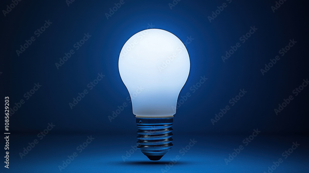 Bright Blue LED Bulb with a Sleek and Minimalist Design for Modern Interiors Bright Blue LED Bulb with a Sleek and Minimalist Design for Modern Interiors
