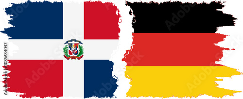 Free Download Germany and Dominican Republic grunge flags connection, vector - GFXLoad