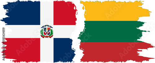 Lithuania and Dominican Republic grunge flags connection, vector Free Download Lithuania and Dominican Republic grunge flags connection, vector - GFXLoad