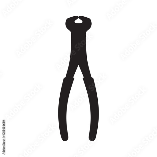 Nail Puller Plier Silhouette Vector Illustration