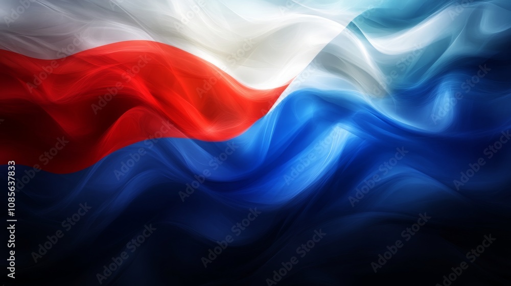 Fototapeta premium Abstract Waving Flag: A Symbol of National Identity