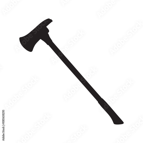 Pick Head Axe Silhouette Vector Illustration