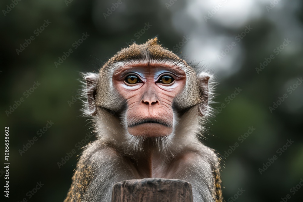 Chimpanzee portrait on dark background, close-up. Generative AI. Beautiful simple AI generated image Chimpanzee portrait on dark background, close-up. Generative AI. Beautiful simple AI generated image