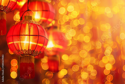 Beautiful holiday composition for celebrate chinese festival of lanterns